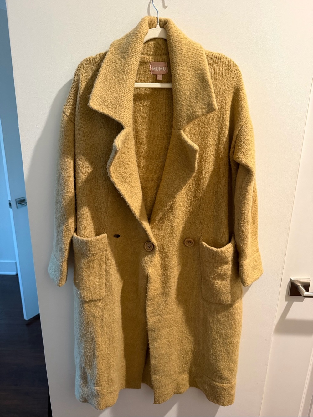 Show Me Your MuMu Tan Wool-Blend Pea Coat